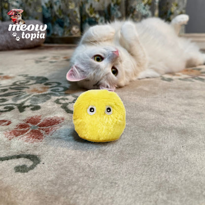PurrBall Play - Jouet pour chat en peluche à détection de mouvement et de son