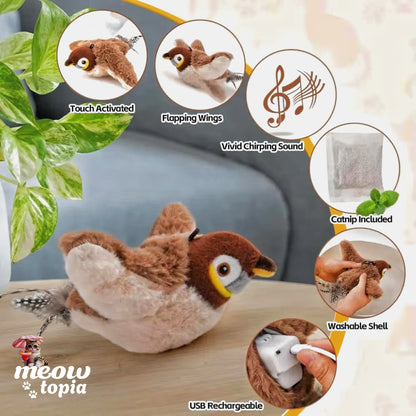 Jouet interactif MeowBird - Jouet pour chat avec capteur de mouvement