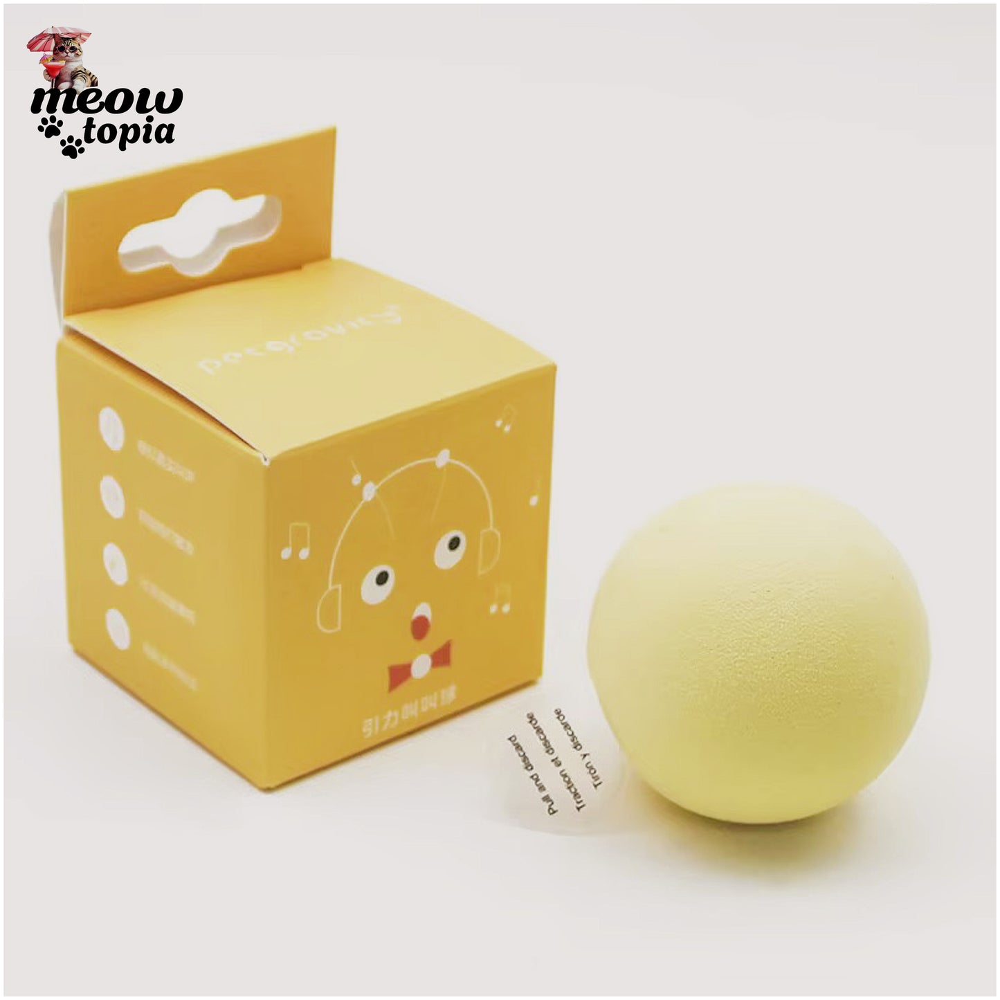 PurrBall Play - Jouet pour chat en peluche à détection de mouvement et de son